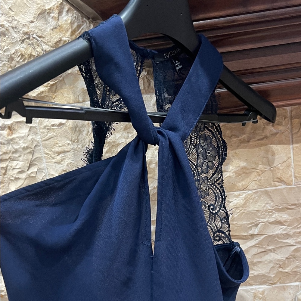 19 Cooper Navy Lace Mini Dress